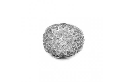 Ring mit Diamanten Brillanten in 18 Kt 750 er Gold Gr&ouml;sse 53 Ringe RAR!
