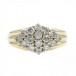 Ring mit 16 Brillanten Diamanten 1,0 ct in 14 Kt 585 Gold Ringe 53 Edles