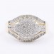Ring Cocktailring mit Diamanten Brillanten  in 14 Kt 585 er Gold Grösse 57 