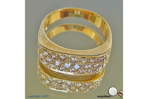 Ring mit Brillanten Diamant Diamanten Diamantring in 14 585 er Gold 57