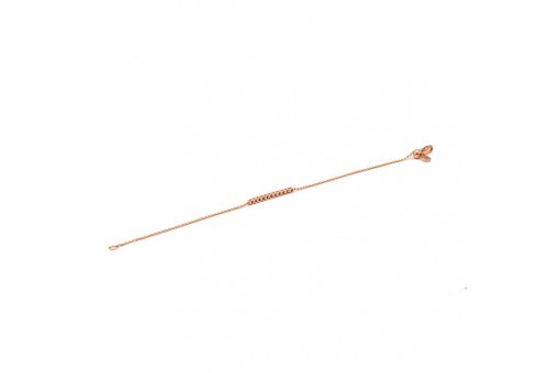 Armband mit 11 Brillanten in 18 Kt. 750 Ros&eacute;gold bracelet 18 cm