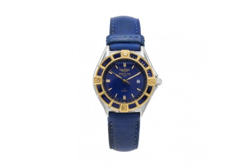 Damen Armbanduhr BREITLING Jady J Stahl Gold Quartz D52063