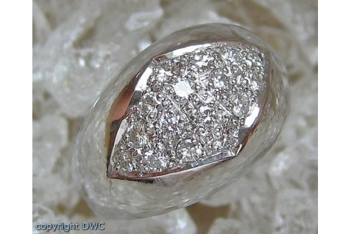 Ring mit Diamanten Brillant Brillanten in aus 18 Kt 750 er Gold Gr&ouml;sse 59 fein!