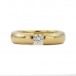 Ring Bandring mit Brillantsolitär 0,30 ct. in 18 Kt. 750 Gold Gr. 54