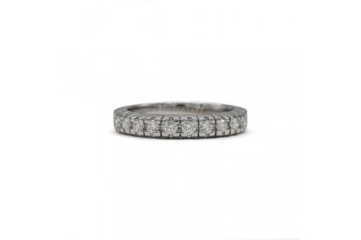 MONCARA Halbmemory Ring mit 10 Brillanten 0,65 ct. in 14 Kt 585 Wei&szlig; gold 58