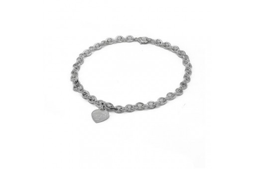 Halskette Tiffany & Co. Herz in 925 Sterlingsilber 46 cm