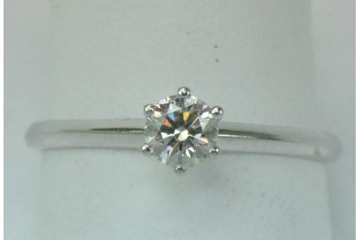 Ring mit Diamanten Solit&auml;r Brillanten in aus 14 Kt 585 er Gold 50 Top!
