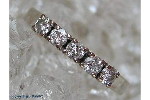 Ring mit Brillant Diamanten Brillanten Brilliant in 14 Kt. 585 er Weiss Gold 49