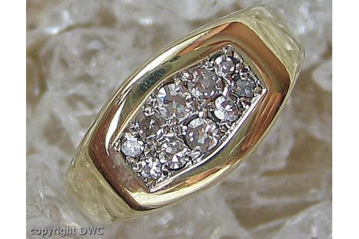 Ring mit Brillanten Diamanten in aus 14 Kt 585 er Gold Ringe 47 top!