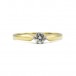 Ring mit Brillantsolitär Diamant 0,25 ct. in 14 Kt. 585 Gelbgold Gr. 55