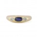 Ring mit Safir Saphir und Diamanten in 585 14 kt Gold Damen Gr. 55
