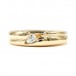 Ring mit Brillantsolitär Diamant 0,10 ct. in 14 Kt. 585 Silitär Gold 58 RAR