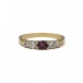 Ring mit Rubin und Brillanten 0,20 ct Diamanten in 750 18kt Gold Gr.54