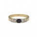 Ring Saphir Safir und Brillant 0,20 ct Diamanten in 750 18kt Gold Ani Gr.54