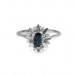 Ring mit Saphir Safir und Diamanten Diamond in 585 14kt Weiß Gold Gr. 60