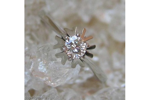 Ring mit Brillant Brillanten Diamanten Solit&auml;r in 585 er Gold 53 Ringe top