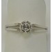 Ring mit Solitär Brillant Diamant aus in 585 er 14 kt. weiß Gold Grösse 55 Top