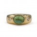 Ring Bandring mit Peridot und 2 Brillanten 0,10 ct. in 18 Kt. 750 Gelbgold Gr.57