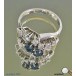Ring mit Diamant Brillant Saphir Saphire Safir Brillanten in 585 er Gold 59 top!