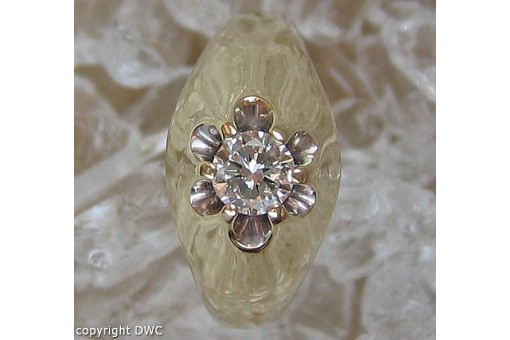 Ring mit Brillanten Diamanten Solit&auml;re in aus  14 Kt 585 er Gold 52 Edles