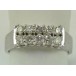 Ring mit Brillanten Diamanten in aus 14 kt. 585 er Weiß Gold Ringe 53 top!