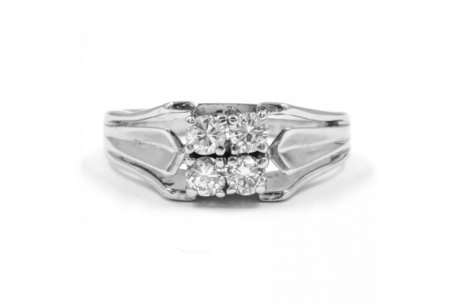 Ring mit Brillanten Diamanten aus in 14 Kt. 585 er Gold Gr&ouml;sse 56 Top