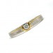 Ring Bandring mit Brillantsolitär 0,20 ct in 950 Platin 750 Gold 63 Edel!