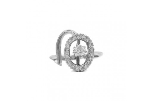 Ring mit Brillant Diamant in aus 585 er 14 Kt Gold Gr&ouml;sse 53 fein