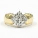 Ring mit 25 Brillanten Diamanten 0,50 ct in 14 Kt. 585 er Gold 52 Fein