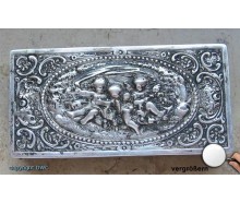 Puderdose in 800 er Silber antike silberne Makeup Dosen Dose antik Keks Bonbon