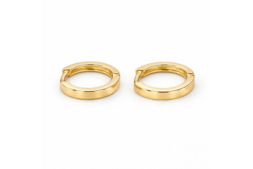 Creolen 750 / 18 Karat Gelbgold - Ohrringe - 12,5 mm - Neu - Massiv