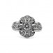 Ring mit Brillant und Diamanten in 14 Kt. 585 Weißgold Gr. 53