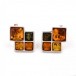 Ohrstecker mit Bernstein Ohrringe in aus 925 Silber Sterling Amber Silver.