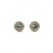 1 Paar Ohrstecker mit 2 Kristalle 0,12 ct. in 14 Kt. 585 Gelbgold earrings