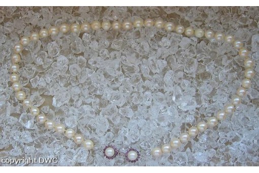 Perlencollier Collier mit Perle Perlen Pearl Kette Hals 585 Gold Damen 