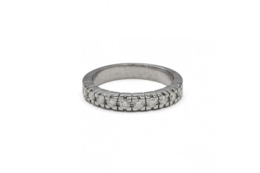 MONCARA Halbmemory Ring mit 10 Brillanten 0,65 ct. in 14 Kt 585 Wei&szlig; gold 58