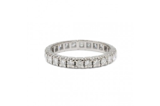 Ring Memoryring mit 26 Brillanten 1,0 ct. in 14 Kt. 585 Wei&szlig;gold Gr. 54