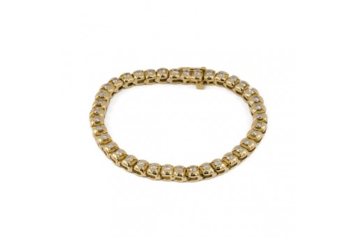 Armband mit 38 Brillanten 2,50 ct. Tennisarmband in 14 Kt. 585 Gold 18,2 cm