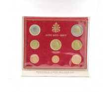 Original Kursmünzensatz Vatikan 2004 Papst Johannes Paul II. im Roten Folder