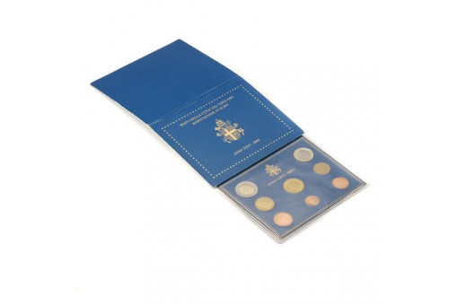 Original Kursm&uuml;nzensatz Vatikan 2002 Papst Johannes Paul II. im blauen Folder