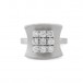 Diamantring aus 18 Karat 750 Gelbgold Cocktailring Brillanten Viereckiges Design