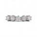 Brillantring Halb Memorie 585 / 14 Karat Weißgold Cluster Diamant