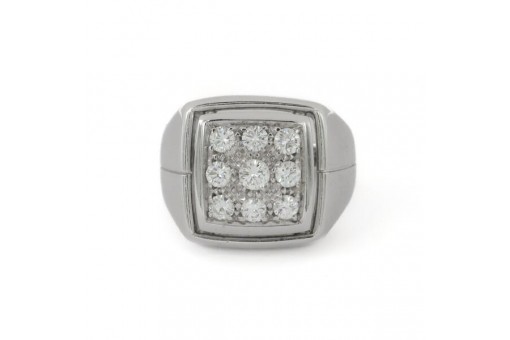Ring mit Brillant Brillanten Diamant in aus 18 Kt 750 er Gold Gr&ouml;sse 49 
