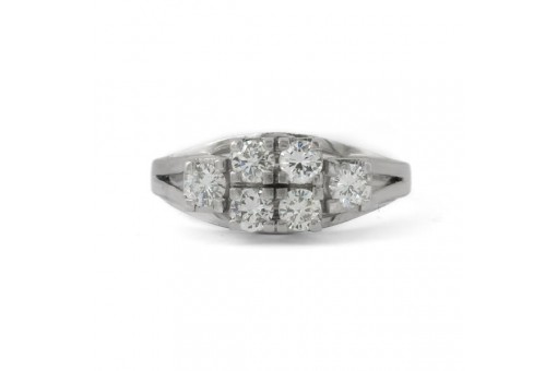 Ring mit Brillanten Diamanten in aus 18 Kt 750 er Gold Gr&ouml;sse 63 Edel!