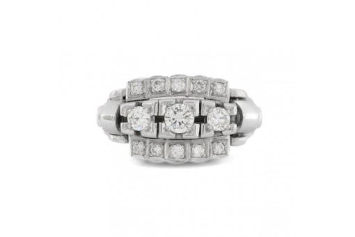 Ring mit Brillant Diamant in aus 750 er 18 Kt. Gold Gr&ouml;sse 50 Ringe Edles