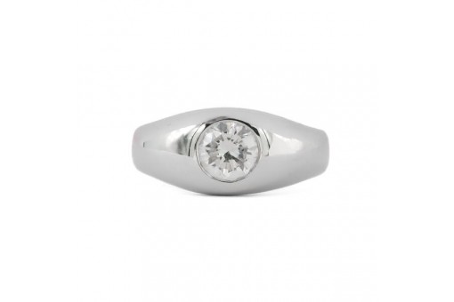 Solit&auml;r Brillant Ring in 585 er Wei&szlig; gold DPL Expertise Gr&ouml;sse 61 Ringe edel