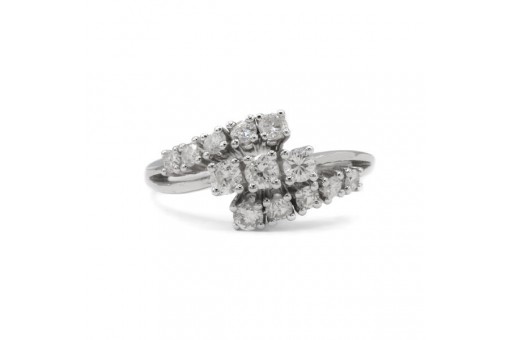 Ring mit Brillanten Diamanten in 14 Kt 585 er Gold Gr&ouml;sse 57 Ringe 