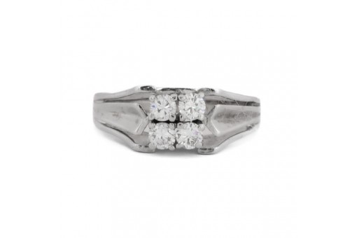 Ring mit Brillanten Diamanten aus in 14 Kt. 585 er Gold Gr&ouml;sse 56 Top