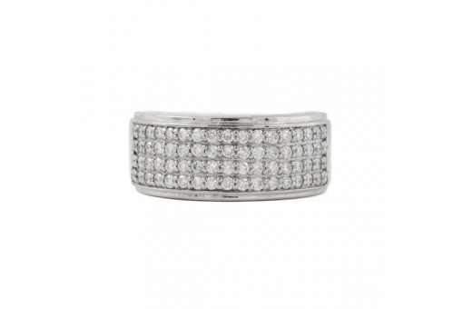 Ring mit 68 Diamanten Brillanten 1,5 ct in 14 Kt 585 Gold Wei&szlig; 61 Edel