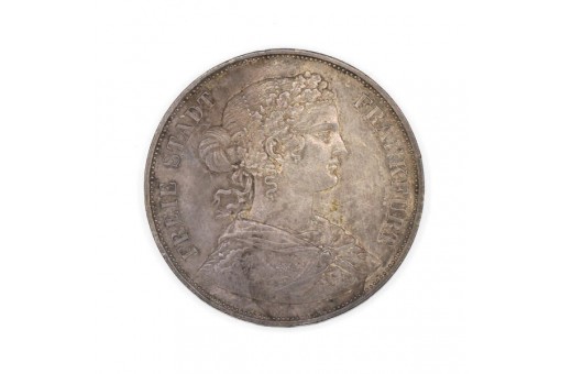 Vereinsdoppeltaler Freie Stadt Frankfurt 1861 Silber Sammlerst&uuml;ck